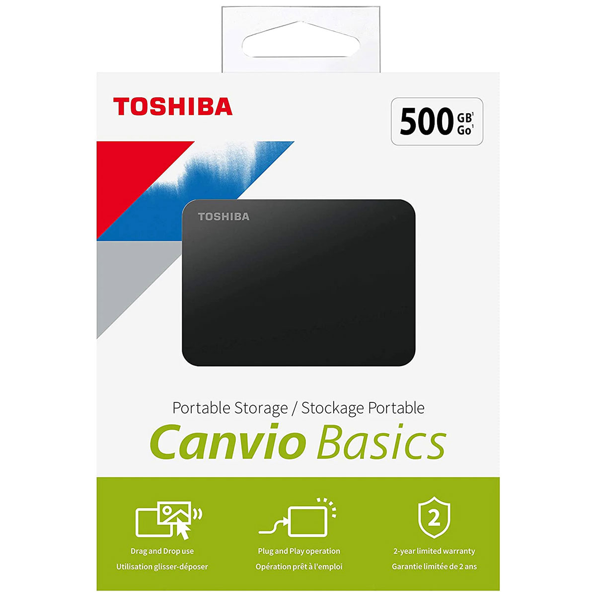 Toshiba Canvio Basics 500GB External USB 3.0 Portable Hard Drive image 1